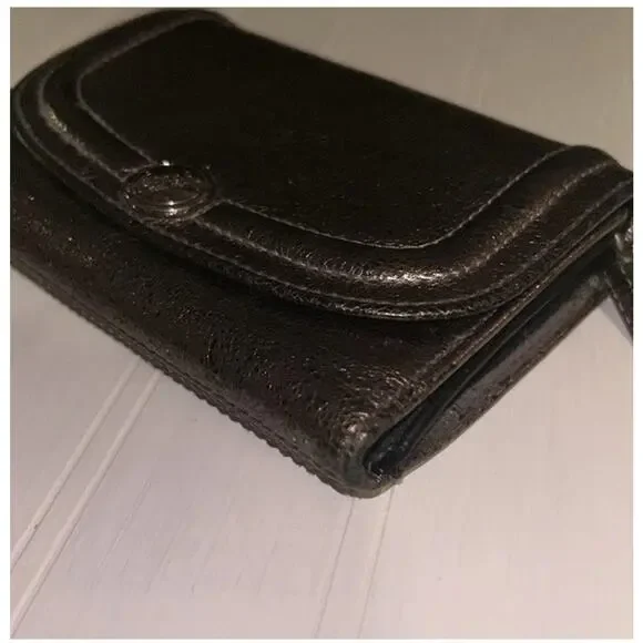 Coach Metallic Wallet Glitter Shiny Sparkle! Very Nice - Picture 5 of 6